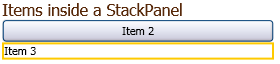 Content in a stack panel (vertical)