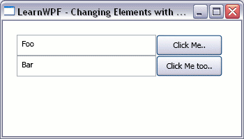 A simple form with 2 buttons on Windows XP
