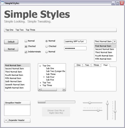 WPF Simple Styles in action