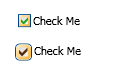 Two checkboxes, one with the default XP theme and one slightly modified
