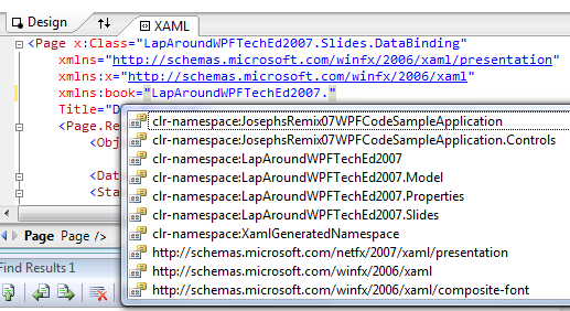 Visual Studio 2008 XAML-specific intellisense