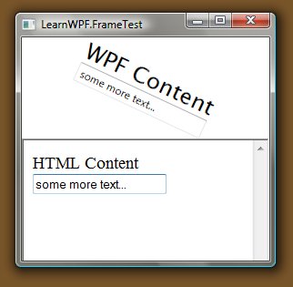 Frame Rendering - Xaml and HTML